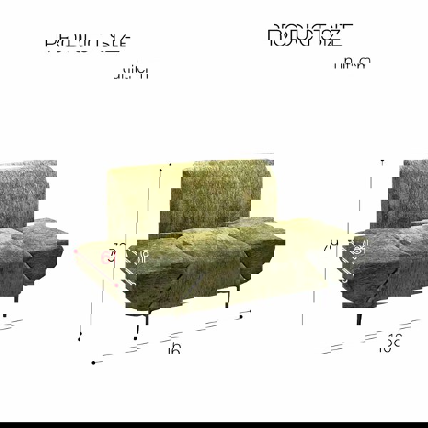 Rit Concept Qadir Deformable Sofa Bed, Armchair, Green