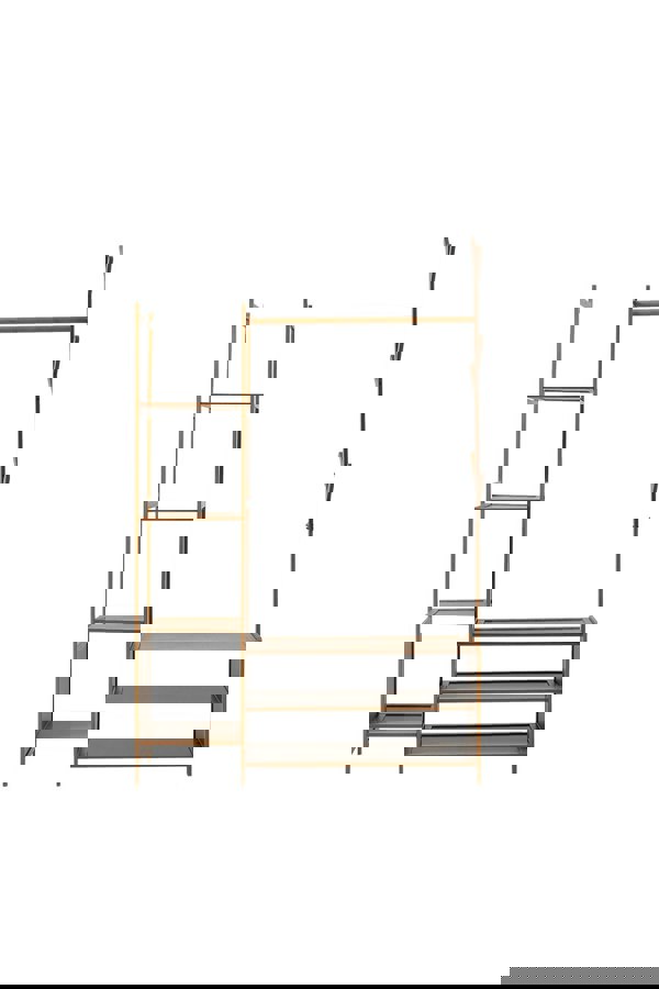 Living and Home Bamboo Clothes Rack with Storage Shelves