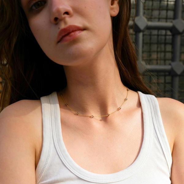 Spero London Zultanite Beads Sterling Silver Satellite Necklace