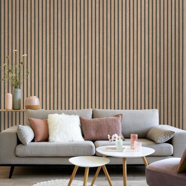 Erismann Acoustic Panel Wood Slat Realistic Wallpaper