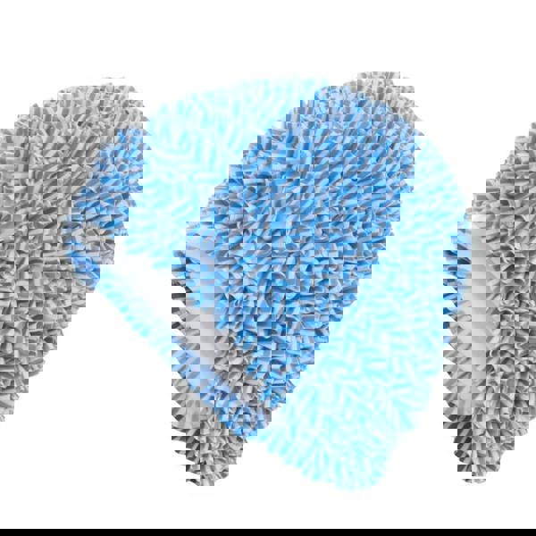 Fashy Frilly Swim Cap in blue and white stripes with textured surface