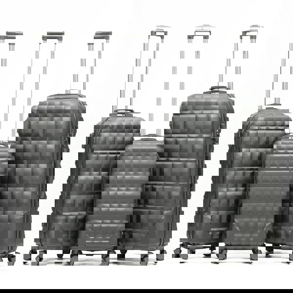 Flight Knight Set of 3 Hard Case Bubble Design Check-in Size Suitcases Hold Luggage