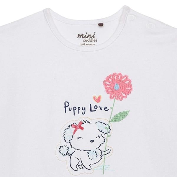 Girls White Single Knit Top