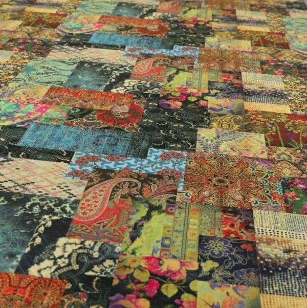 ISTOOLS Premium Handmade Damask Multicolour Storage Ottoman Bench – UK Storage Seat & Coffee Table