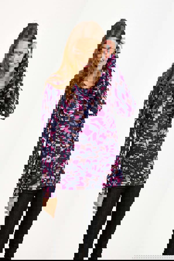 Abstract Butterfly Print Knit Jumper