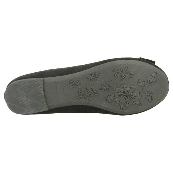Spot On Ladies Spot On Diamante Detail Bow Shoes