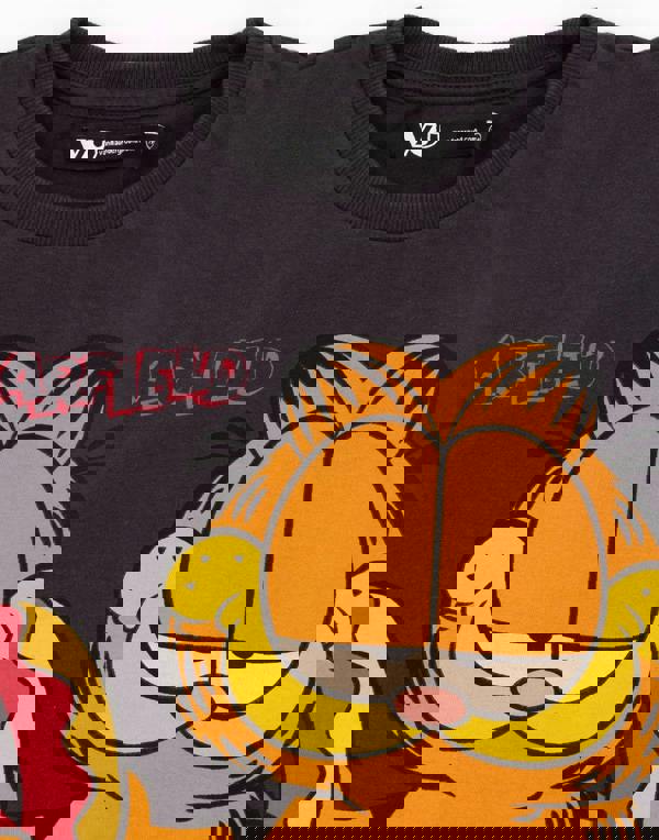 Garfield Girls Grey Character Cropped Short Sleeved T-Shirt