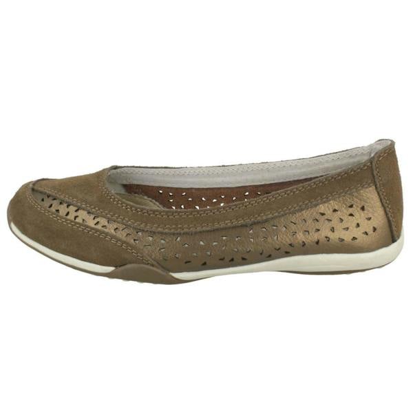 Down to Earth Ladies Down To Earth Suede Leather Ballerinas F80448