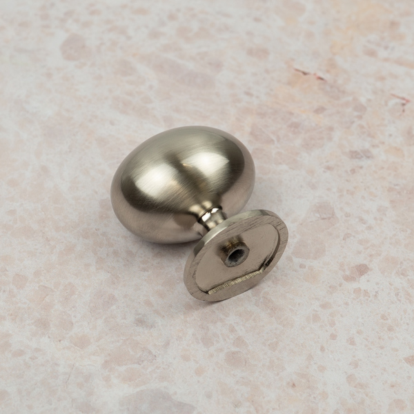 Handle & Home Brushed Nickel Classic Style Cup Handle and Coordinating Knob