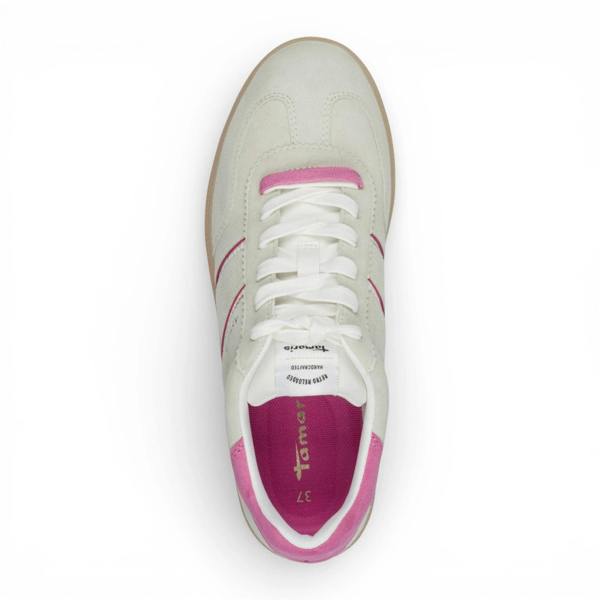 Tamaris Women's Green Pink Leather Sneakers