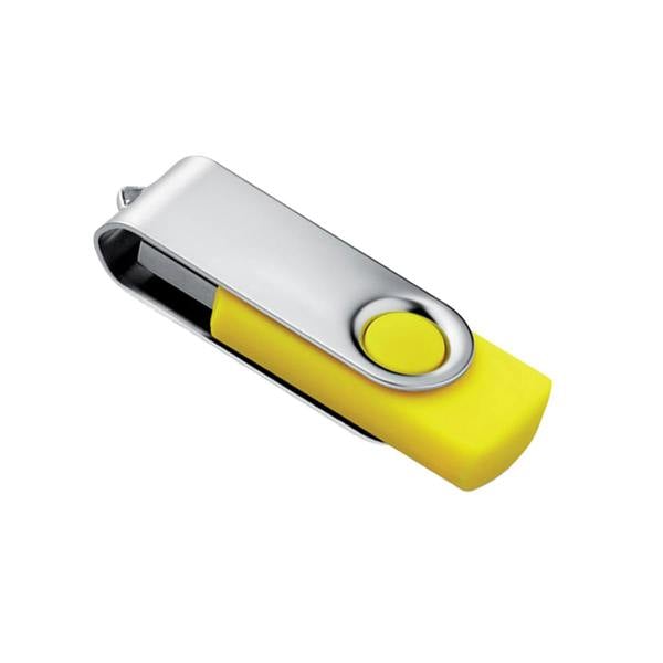 MidOcean Techmate Pendrive 16GB USB Flash Drive - Yellow - 