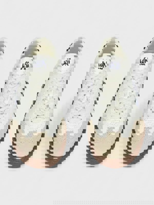 Veja Volley Suede Trimmed Leather Trainers White