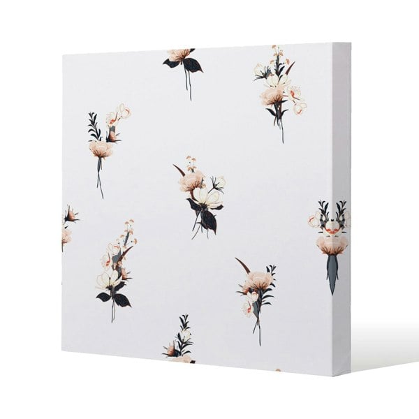 Benjamin Tate Design Flower Bunches Slim Style Canvas Print  90x90cm , 15mm Slim Real wood.