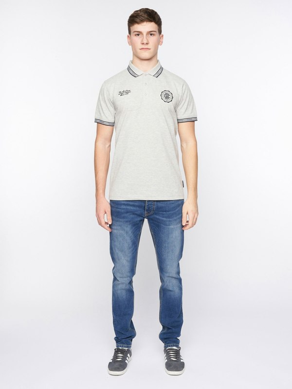 Duck and Cover Keyaan Polo - Grey Marl