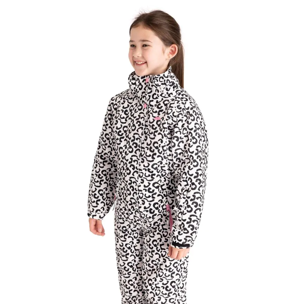 Trespass Girls Heysen Leopard Print Ski Suit - White