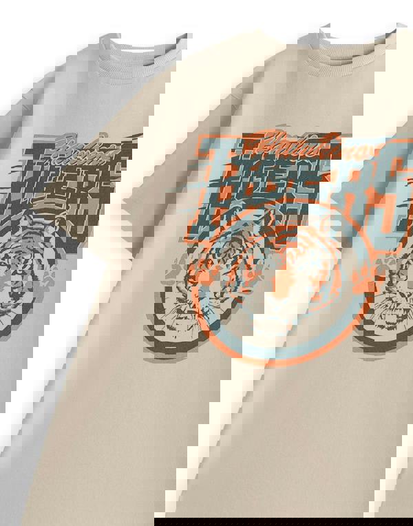 Stranger Things Unisex Kids Beige Hawkins Tigers Short Sleeved T-Shirt