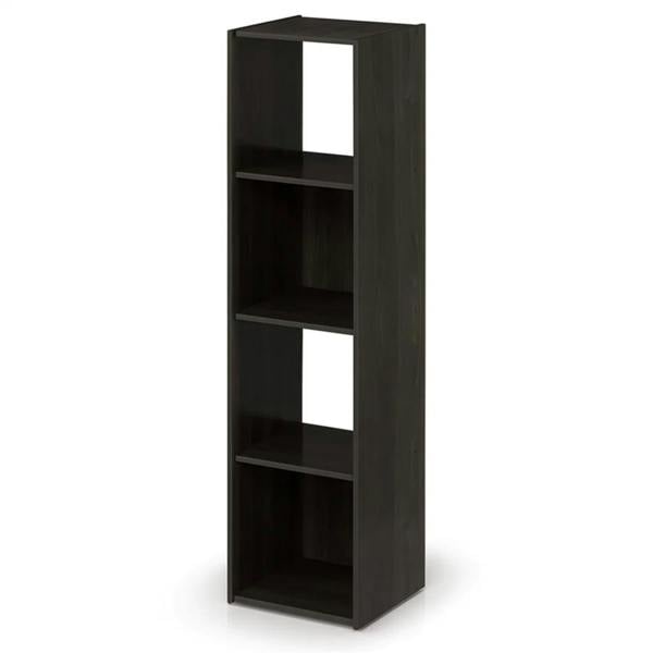 WALPLUS Elegant Pelli Cubic Storage Cabinet, 4x1, Espresso for Bedroom