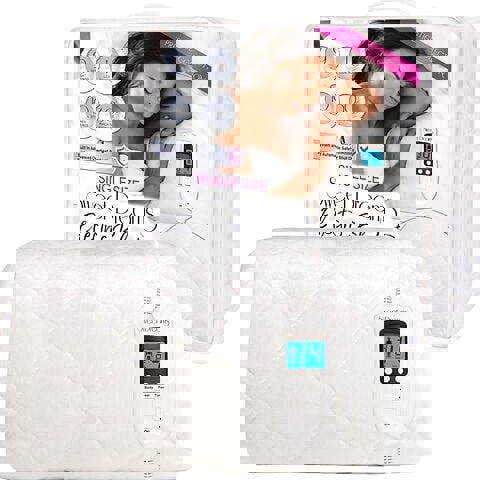 Sweet Dreams Electric Blanket King Size - Plush Fleece Quilted - 10 Timer & 9 Heat Settings - Overheat Protection