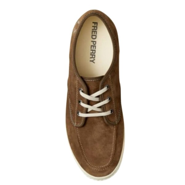 Fred Perry Low Suede Ealing Leather Mens Trainers - Brown