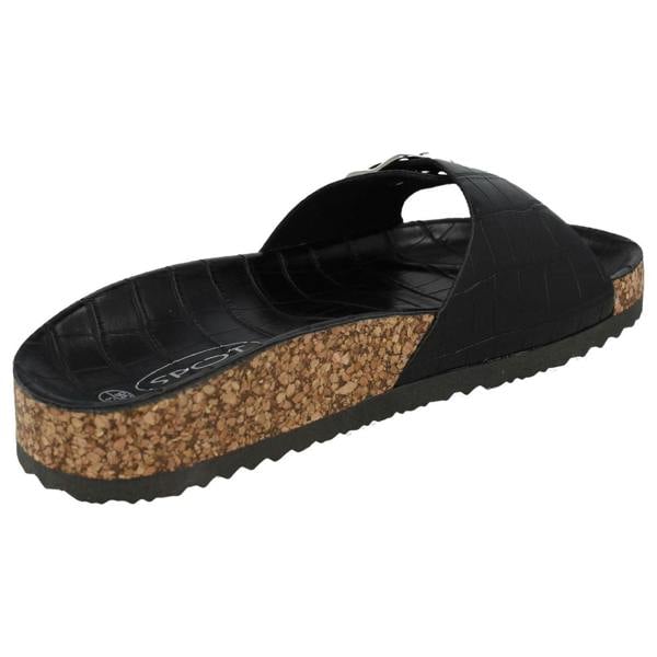 Spot On Ladies Spot On Open Toe Slip On Mule