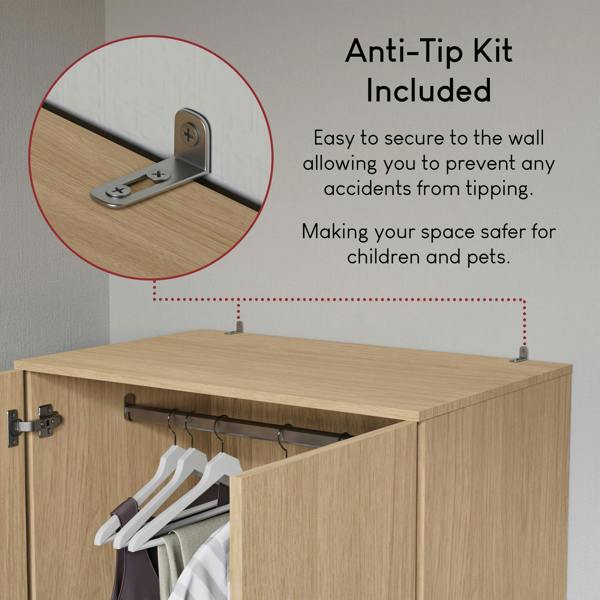 Vida Designs Riano 2 Door 2 Drawer Wardrobe
