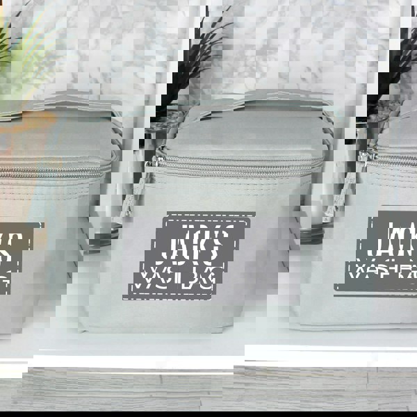 Personalised Memento Company Personalised Classic Grey Toiletry Bag