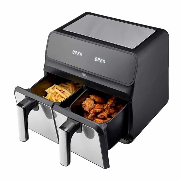 Cooks Professional 8L Digital Dual Air Fryer | Silver