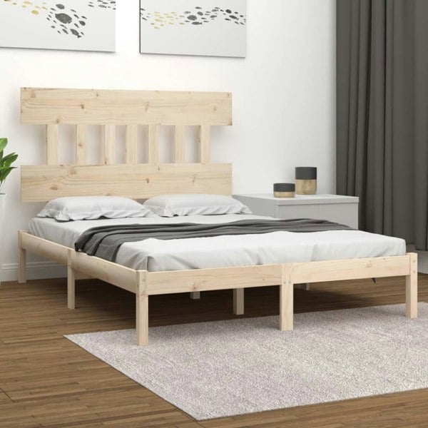 Berkfield Bed Frame Solid Wood 120x190 cm Small Double