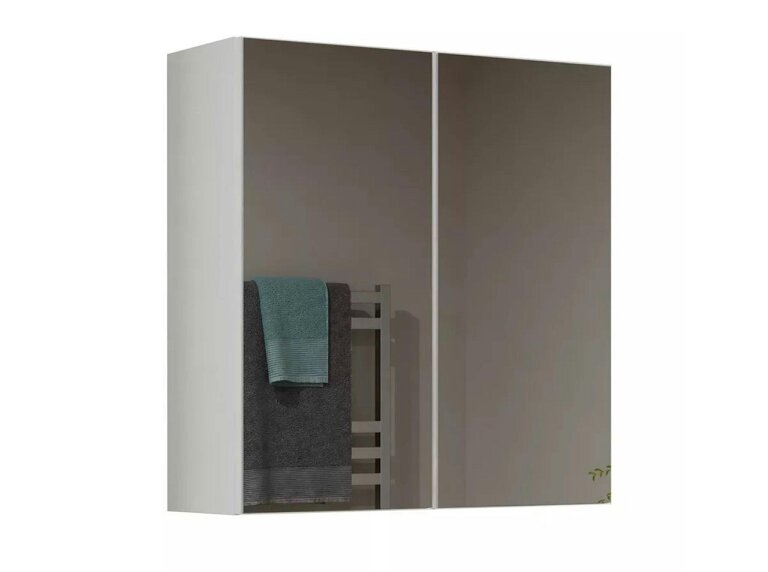 PHD Furniture Wall-Mounted Bathroom Mirror Cabinet 60×60×22cm – White