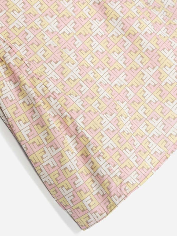 Fendi Kids Fendi Baby Girls Micro Logo Dress in Multicolour