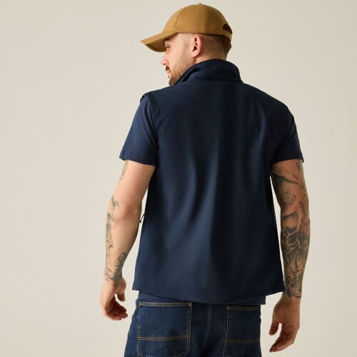 Regatta Mens Flux Softshell Body Warmer - Navy/Navy