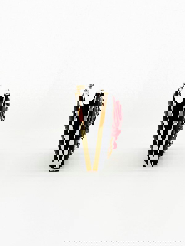 SVNX Square Box Clutch with Floral Applique