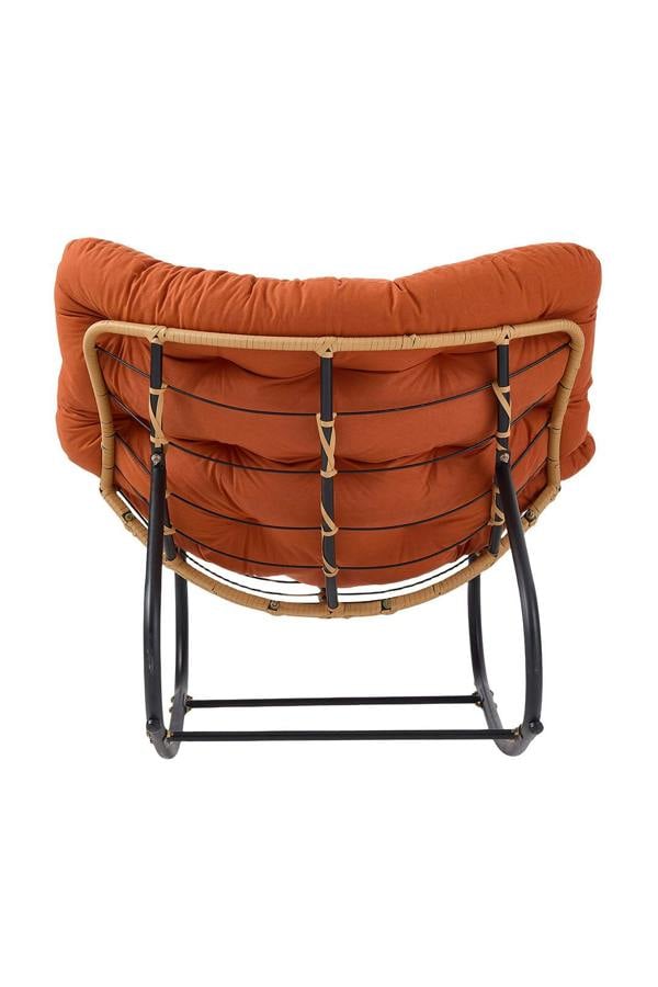 Living and Home Fleece Fabri Modern Rocking Chair with Cushion