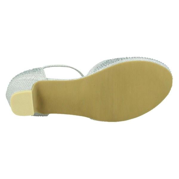 Spot On Girls Spot On Buckle Ankle Strap Glitter Shoes H3084
