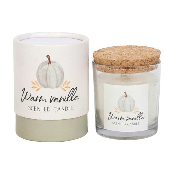 Something Different Autumn Warm Vanilla Scented Candle - White