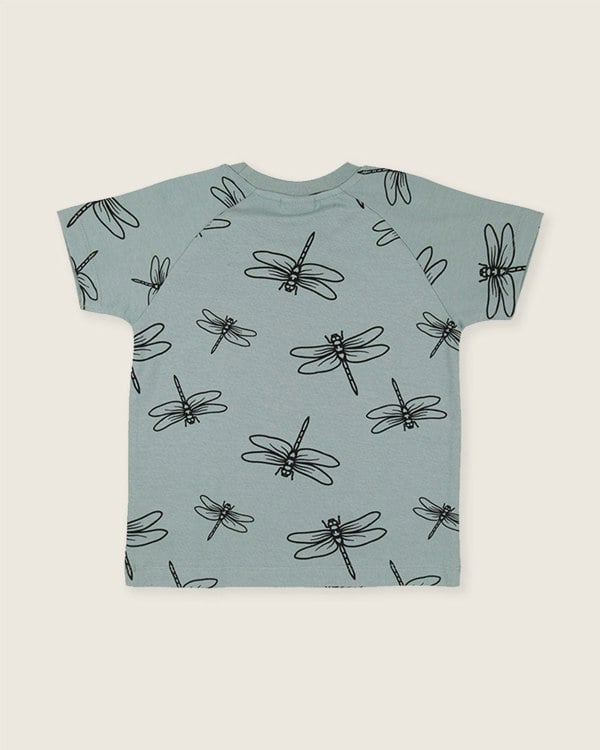 organic cotton Blue Damselfly Print T-Shirt - image 5