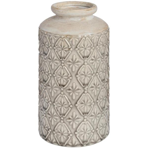 Hill Interiors Embossed Nero Vase - White - 