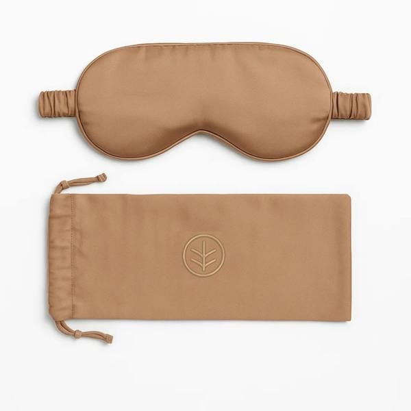 Ethical Bedding Essential Silk Sleep Eye Mask in Peach (Eucalyptus Silk)