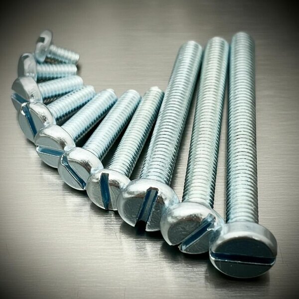 Fixaball M3 Machine Screws Slot Pan BZP Zinc DIN85