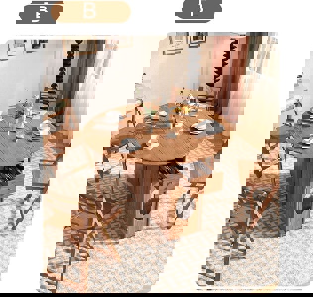 Ainsley Folding Extendable Dining Table, Wood with fold out table dining