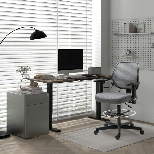 Wyld Haus Moratti 140cm Metal Black Adjustable Electric Standing Desk With LED Display