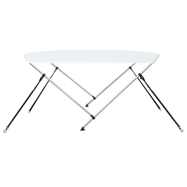Berkfield 2 Bow Bimini Top White 180x150x110 cm