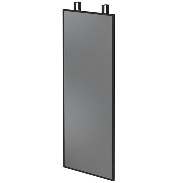 40 x 110 cm Full Length Wall Mirror, Rectangular Mirror with Adjustable Hooks, Over the Door or Wall Mounted, Black