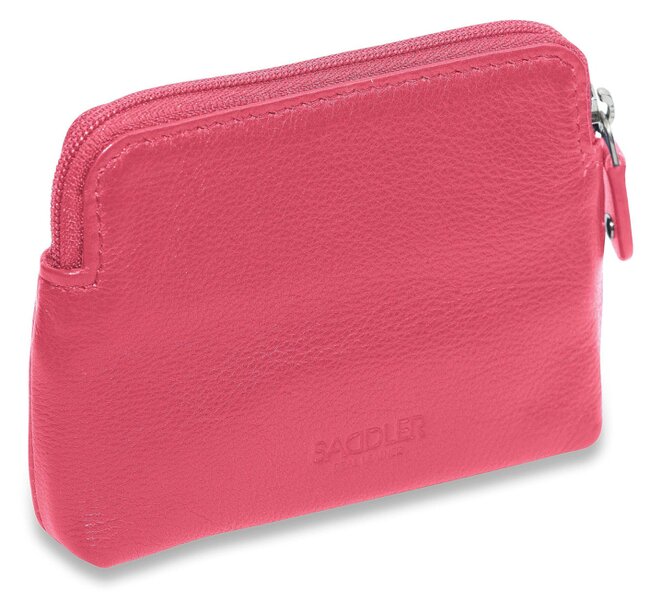 SADDLER Compact Leather Zip-Top Purse "Pia" – Handmade by Saddler | RFID Protected & Gift Boxed | Multi-Functional Card, Coin & Key Holder