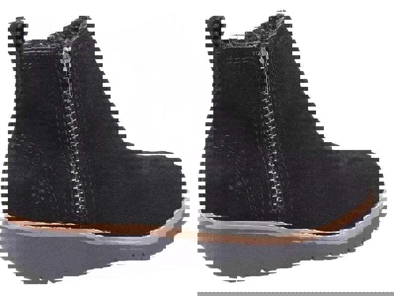 Hush Puppies Libby Womens Wedge Heel Casual Zip-Up Ankle Boots