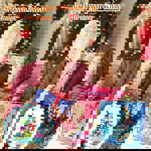 deAO Toys Wooden Stacking Balance Toys, Animals Balance Building Blocks, Educational Toy Balancing Game Dinosaur Toys Gift for Toddlers Boys Girls