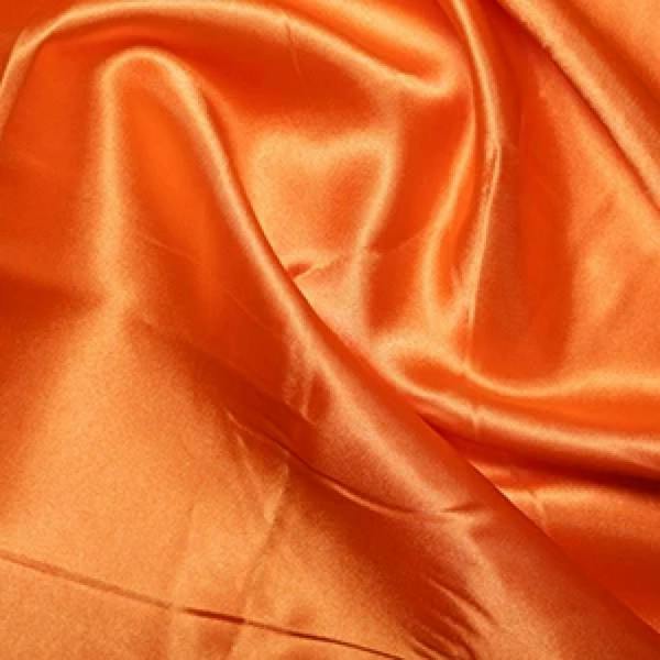 Minerva Core Range Premium Soft Liquid Satin Dressmaking Fabric per metre, 150cm / 59" Wide - Orange