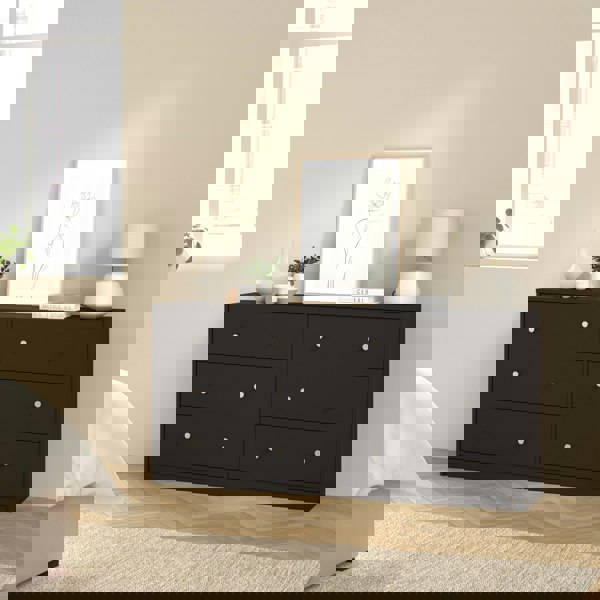 Furniture To Go May Chest of 6 Drawers (3+3) in Black