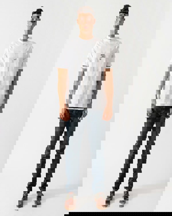 BOSS Green Tee Photoprint Mens T-Shirt - White 100