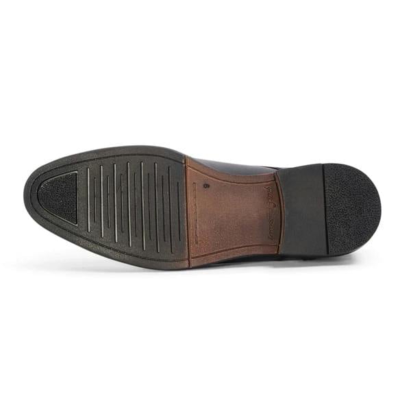 Paul Andrew Regent - Men's Black Burnished Leather Derby Shoes